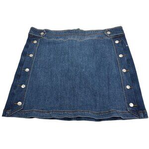 Inc International Concepts‎ Denim Button Side Mini Skirt Women's Size 16
